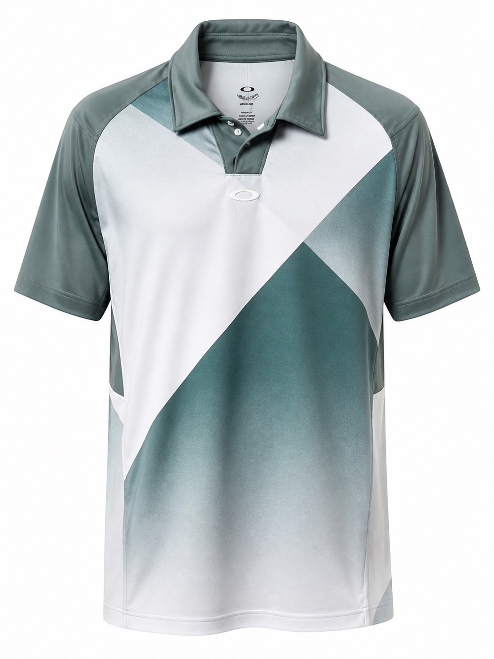 Oakley Golf Polo HydroLix Geo Green White Size L NWT